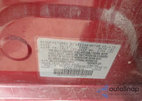 2017 Nissan Versa Note Sv z USA, uszkodzony, nr VIN 3N1CE2CP8HL375512